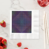 Serviette En Papier à damiers motif net 01 Black BG (En situation)