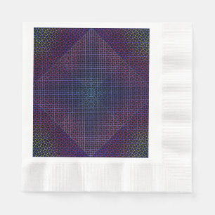 Serviette En Papier à damiers motif net 01 Black BG
