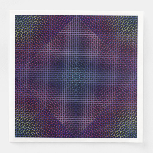 Serviette En Papier à damiers motif net 01 Black BG (Devant)