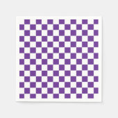 Serviette En Papier à damiers Royal violet et blanc (Devant)