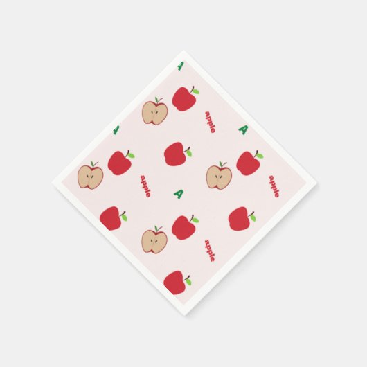 Serviette En Papier A est pour rose pomme (Coin)
