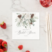 Serviette En Papier À feuillage persistant et élégante douche nuptiale (En situation)