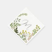 Serviette En Papier À feuillage persistant Summer Garden Party personn (Coin)