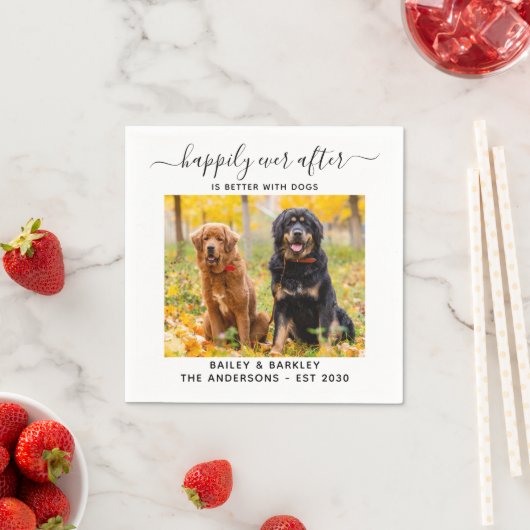 Serviette En Papier À jamais Personnalisé Photo de Chien Animal de Com (En situation)