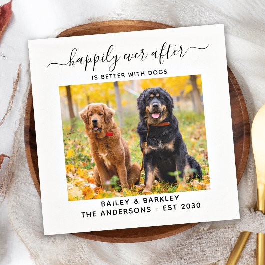 Serviette En Papier À jamais Personnalisé Photo de Chien Animal de Com