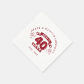 Serviette En Papier À la 40e anniversaire de mariage de Ruby (Coin)