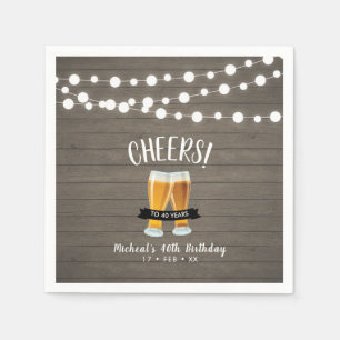 Serviette En Papier À la bière   Fête d'anniversaire 40 ans adulte en 