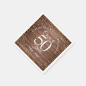 Serviette En Papier À la cinquantaine de noces de mariage Rustique Or (Coin)