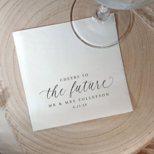 Serviette En Papier À la future union de mariage, fiançailles ou enter