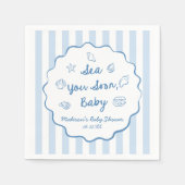 Serviette En Papier À la Mer Bientôt Bébé Shower Côtier (Devant)