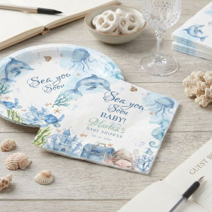 Serviette En Papier À la mer bientôt Shower de bébé Coquillage