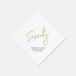 Serviette En Papier À la santé de 70 ans    Fête d'anniversaire modern