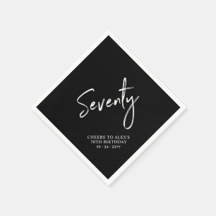 Serviette En Papier À la santé de 70 ans    Fête d'anniversaire modern