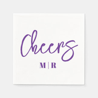 Serviette En Papier À la vôtre violet