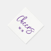 Serviette En Papier À la vôtre violet (Coin)