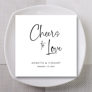 Serviette En Papier À l'amour - Mariage à la lettre manuscrite unique