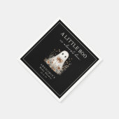 Serviette En Papier A Little Boo Cute Ghost Wildflowers Baby Shower  (Coin)