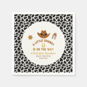 Serviette En Papier A Little Cowboy Is on The Way Baby Shower (Devant)