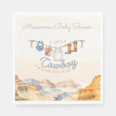 Serviette En Papier A Little Cowboy Western Canyon Baby Shower (Devant)