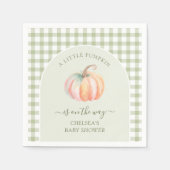 Serviette En Papier A Little Pumpkin is On The Way Fall Baby Shower (Devant)