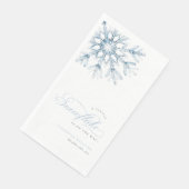 Serviette En Papier A Little Snowflake Blue Baby Shower (Coin)