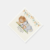 Serviette En Papier A Little Wild One Safari Animals Baby Shower (Coin)