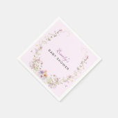 Serviette En Papier A Little Wildflower Baby Shower  (Coin)