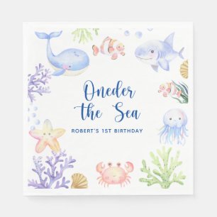 Serviette En Papier A L'OEIL De La Mer 1Er Anniversaire Sous La Mer