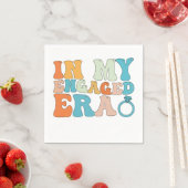 Serviette En Papier À mon ère fiancée Groovy Rétro (En situation)