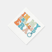 Serviette En Papier À mon ère fiancée Groovy Rétro (Coin)