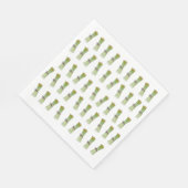 Serviette en papier à motif d'asperges (Coin)