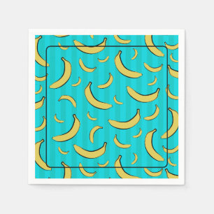 Serviette en papier à motif de banane