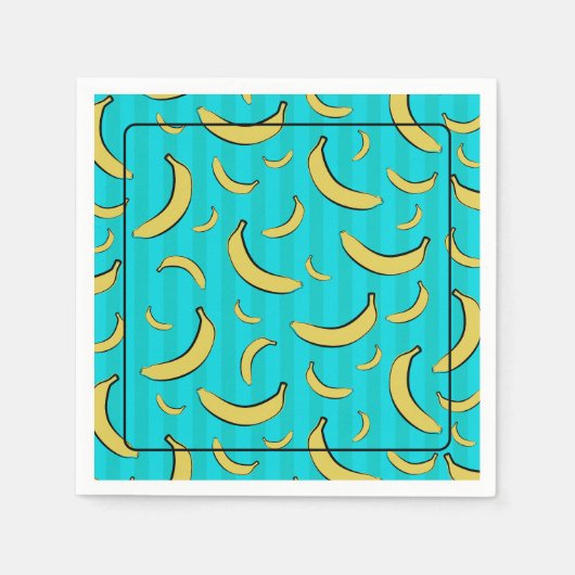 Serviette en papier à motif de banane (Devant)