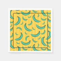Serviette en papier à motif de banane