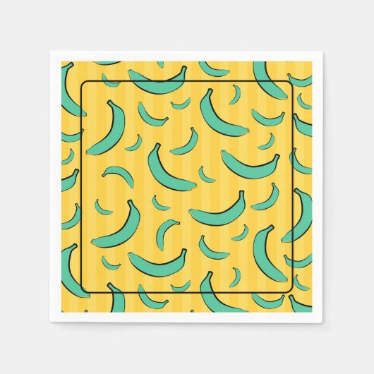 Serviette en papier à motif de banane (Devant)