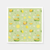 Serviette en papier à motif été citron (Devant)