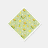 Serviette en papier à motif été citron (Coin)