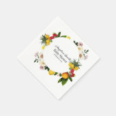 Serviette en papier à motif méditerranéen carreaux (Coin)