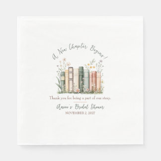 Serviette En Papier A New Chapter Begins! Bridal Shower Favor