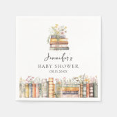 Serviette En Papier A New Chapter Begins Wildflower Book Baby Shower (Devant)