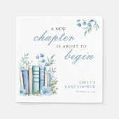 Serviette En Papier A New Chapter Blue Baby Shower (Devant)