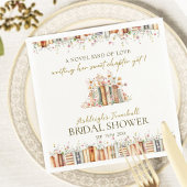 Serviette En Papier A Novel Kind of Love Book-Themed Floral Party