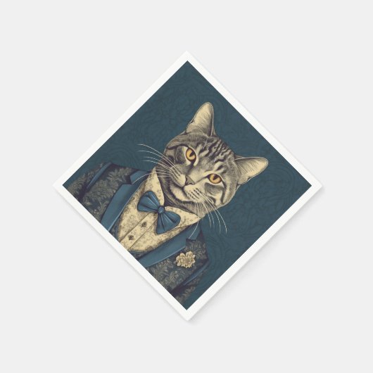 Serviette En Papier A Professionnal Business Cat en combinaison (Coin)