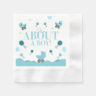 Serviette En Papier À propos d'un garçon Baby shower Invitation Invita