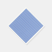 Serviette en papier à rayures bleues marines (Coin)