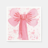 Serviette en papier à ruban rose (Devant)