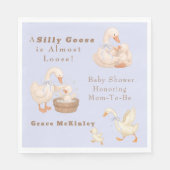 Serviette En Papier A Silly Goose Blue (Devant)