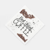 Serviette en papier à thème café (Coin)