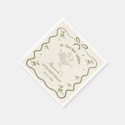 Serviette En Papier A Tini Bit Older Espresso Martini Bow Birthday  (Coin)