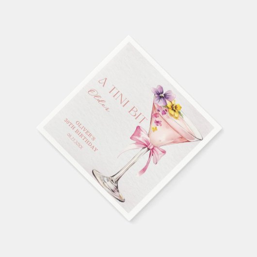 Serviette En Papier A Tini Bit Older Martini 30th Birthday Party  (Coin)